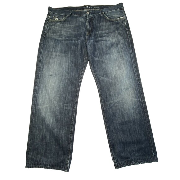 Seven 7 for All Mankind Jeans Men's Size 40 Austyn Straight Leg Dark Wash Blue - Picture 1 of 16